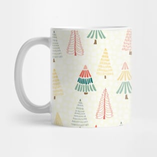 Doodle trees in the snow - small scale Mug